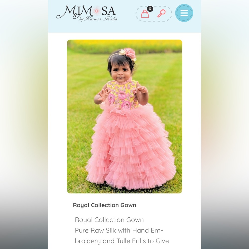Indian designer dress, princess gown